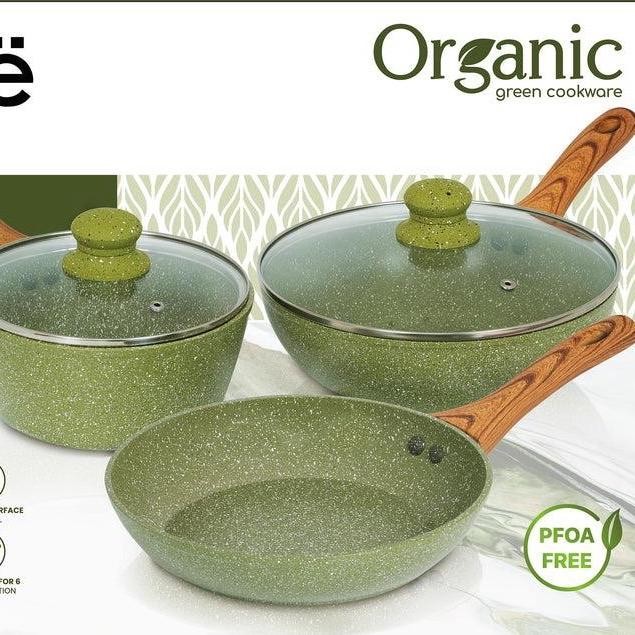 BOLDe Organic Green Pan Set 5Pcs - PANCI SET 5 pcs