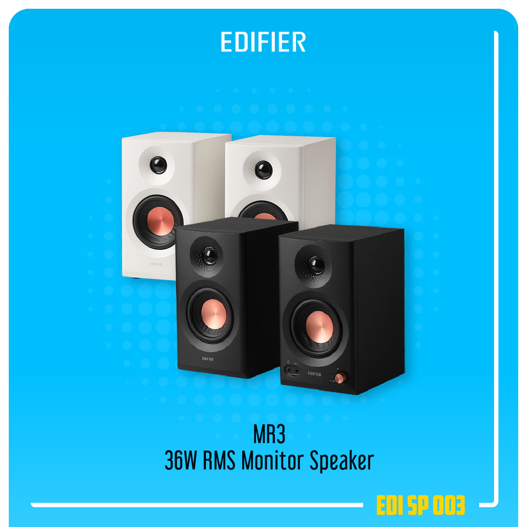 Edifier MR3 36W RMS Bluetooth V5.4 Hi-Res Audio Powered Studio Monitor Speaker