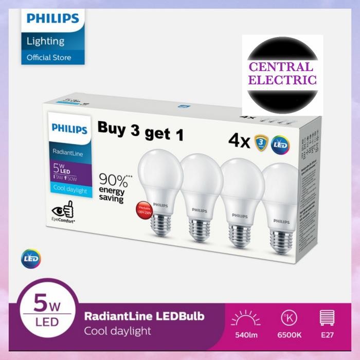 Philips led 5watt putih/philips led/philips led 5w multipack
