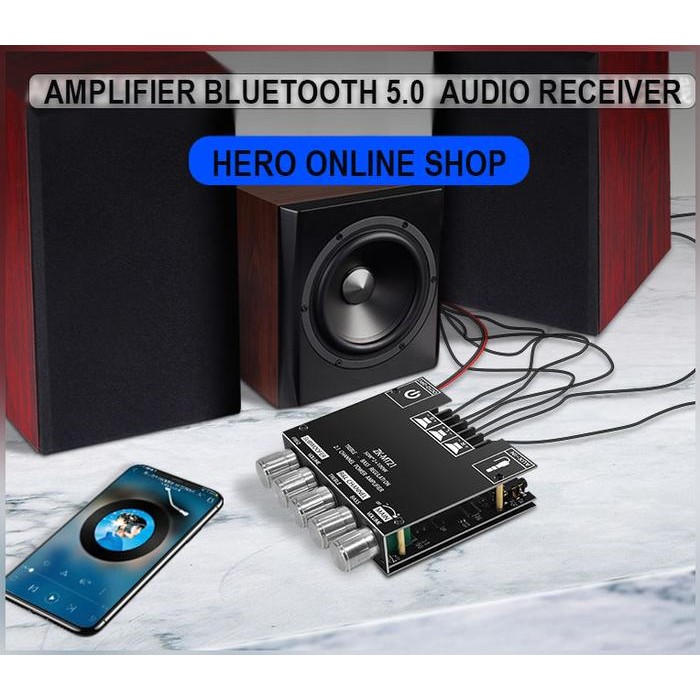 Rexus Audiozone - Digital Amplifier Audio Bluetooth Receiver Aux In Bass Subwoofer Balance Equaliser