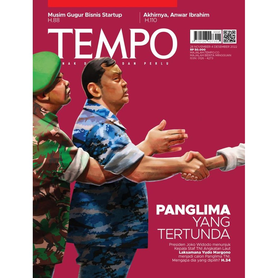 

Majalah Tempo Cetak Edisi 5141 Tgl 28 Nov 2022 PANGLIMA YANG TERTUNDA