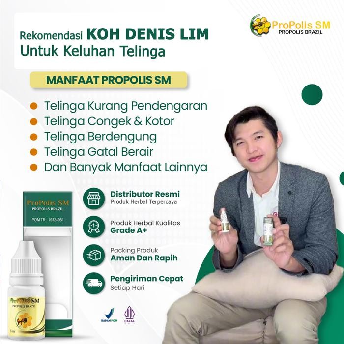 Propolis SM Untuk Sakit Telinga Otitis Media Berdengung Berair Congek Dan Gatal