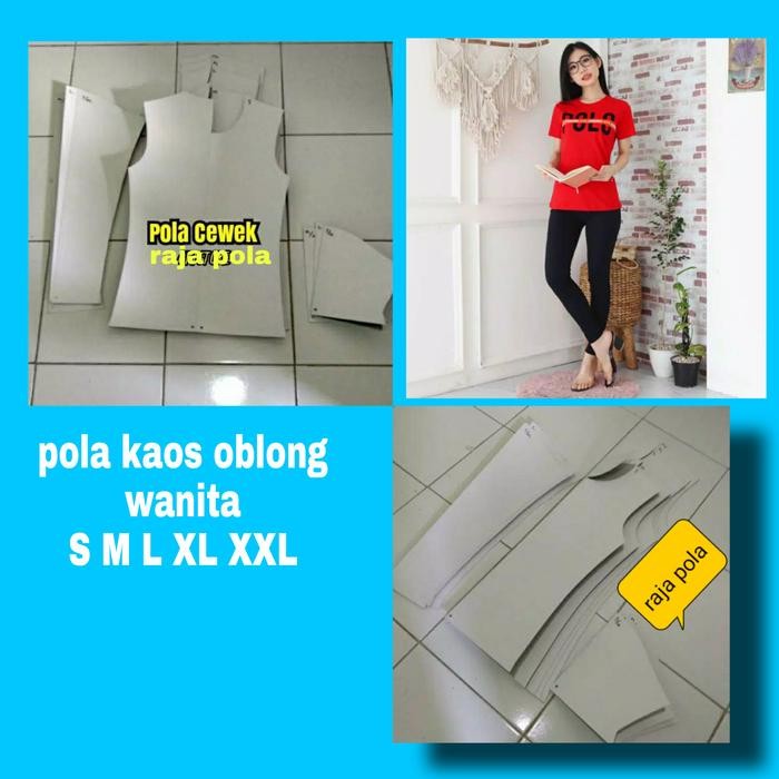 

pola kaos oblong wanita