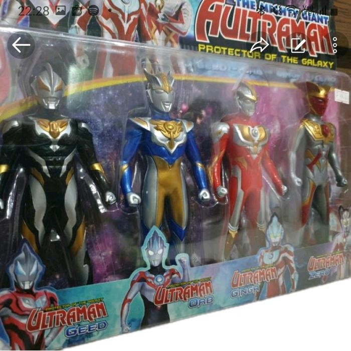 Terbaru Mainan Robot Ultraman Set 4pcs Ultraman Orb Ginga Geed Dummy Figure Anak