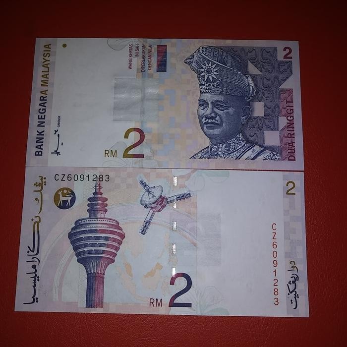 Uang Asing Malaysia Pecahan 2 Ringgit Asli Koleksi Asli