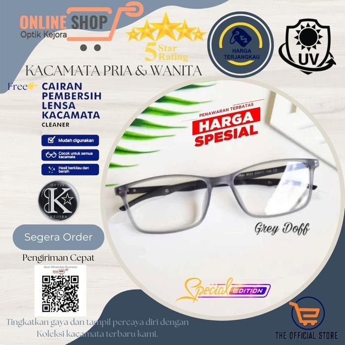 KACAMATA MINUS PRIA PHOTOCROMIC + BLUERAY [BLUECROMIC] KOTAK KECIL