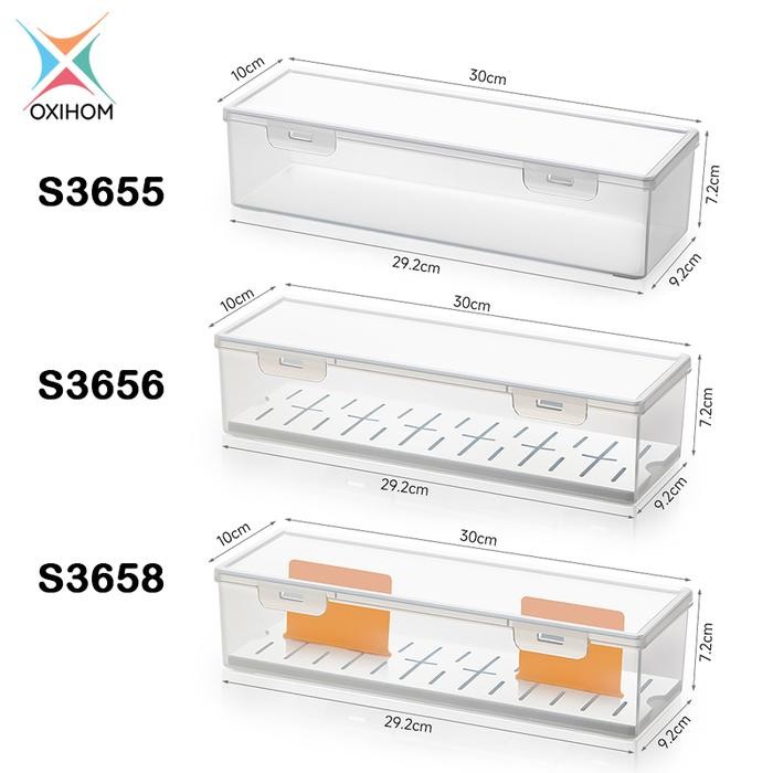 

Oxihom Kotak Penyimpanan Tempat Sendok Tempat Make Up Tempat Sayur Buah Plastik