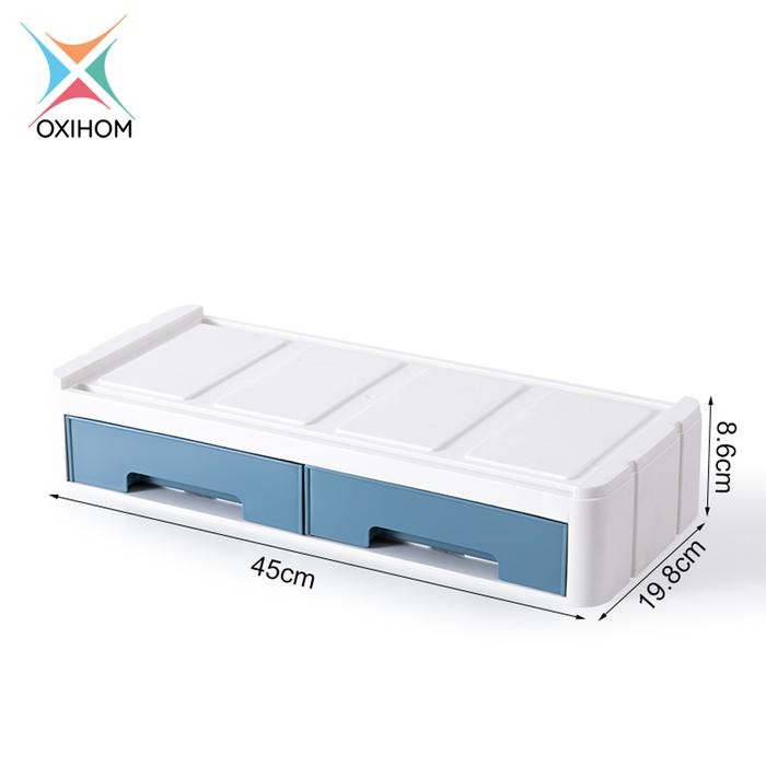 

Oxihom Laci Plastik Susun Tempat Kotak Penyimpanan Meja Stand Monitor Drawer Storage Stackable