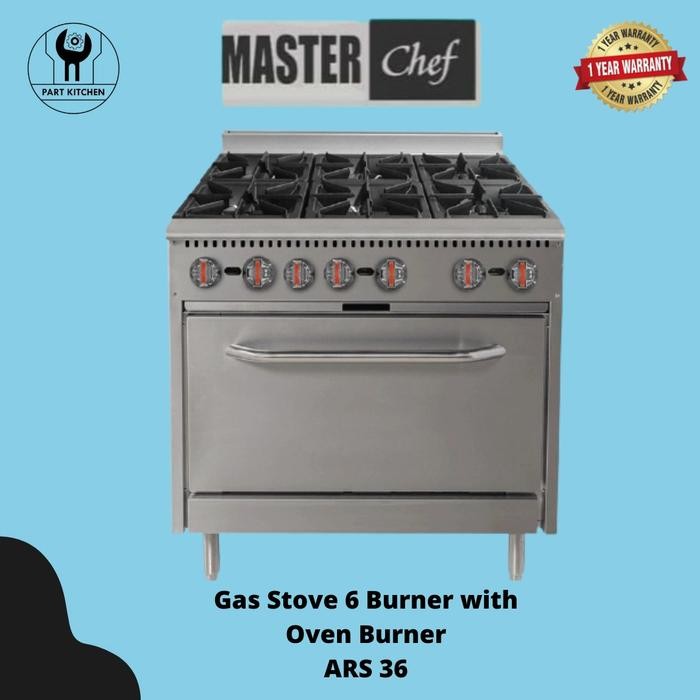 Masterchef Stove 6 Burner with Oven /Gas Kompor 6 Burner