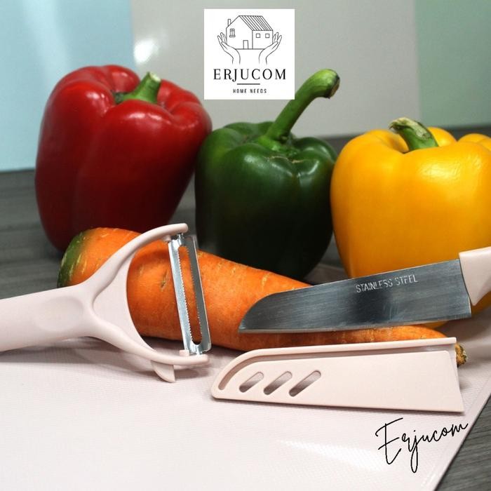 Pilihan- Pisau Set Talenan 3 In 1 Pastel Colour