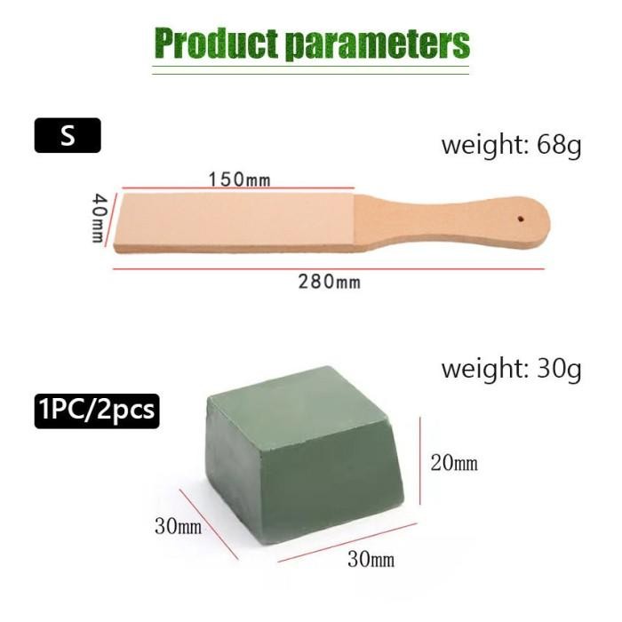 Pilihan- Stroping Kulit Asah Dua Sisi Kulit Sapi Pengasah Pisau Asahan Pisau Strop Sharpening