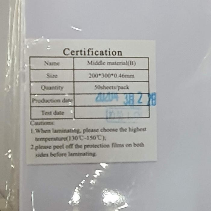

Ready Kertas Pvc Inkjet A4 Tebal 0.76Mm 50 Lembar Untuk Cetak Id Card Name Tag