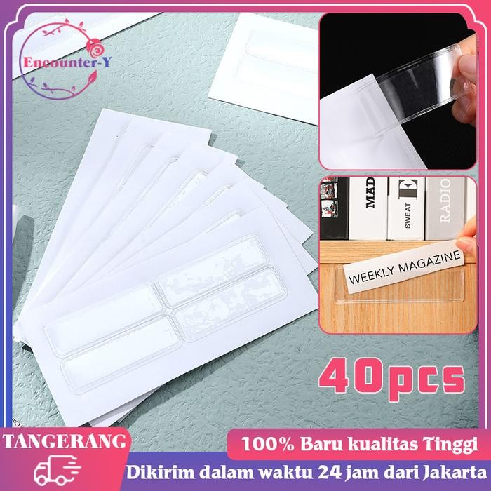 

Ready 40Pcs Label Harga Self Adhesive Display Holder 11X3Cm