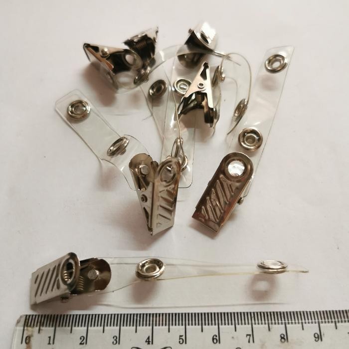 

Ready Jepitan Garis Id Card Name Tag Clip Holder Isi 100 Pcs