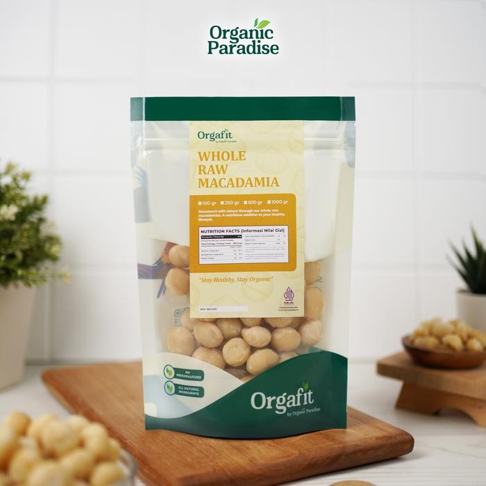 

Kacang Macadamia Panggang 500 gram / Roasted Macadamia Nut 500 Gram Organic Paradise