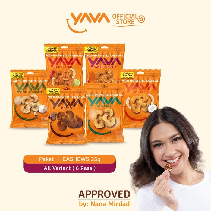 

YAVA Paket Kacang Mede 6 Rasa ( 6 x 35g )