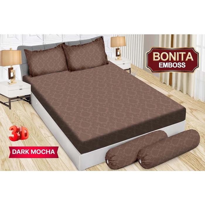 Bonita - Sprei King 180X200 Bonita Polos Emboss - Seprei Polos Bonita