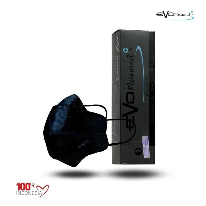Pilihan- Evoplusmed Masker Evo Plusmed 4D Full Black Edition Limited Mask