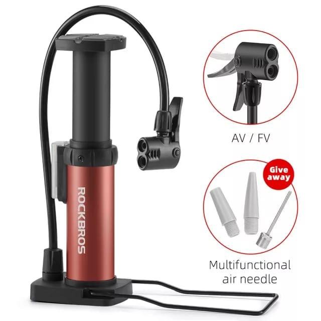 POMPA SEPEDA POMPA INJAK ORIGINAL ROCKBROS 4522L ALUMINUM FOOT PUMP