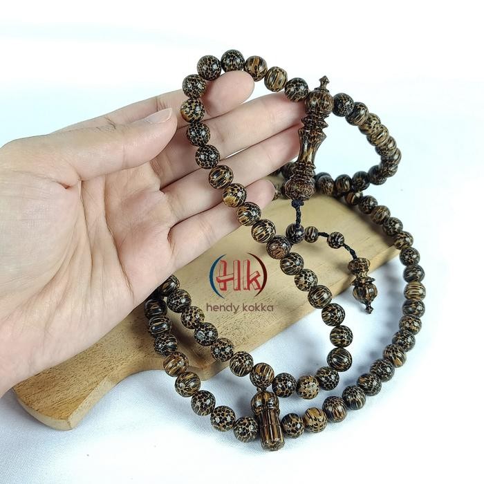 pita TASBIH 99 KAYU LIWUNG MACAN UKURAN 8MM