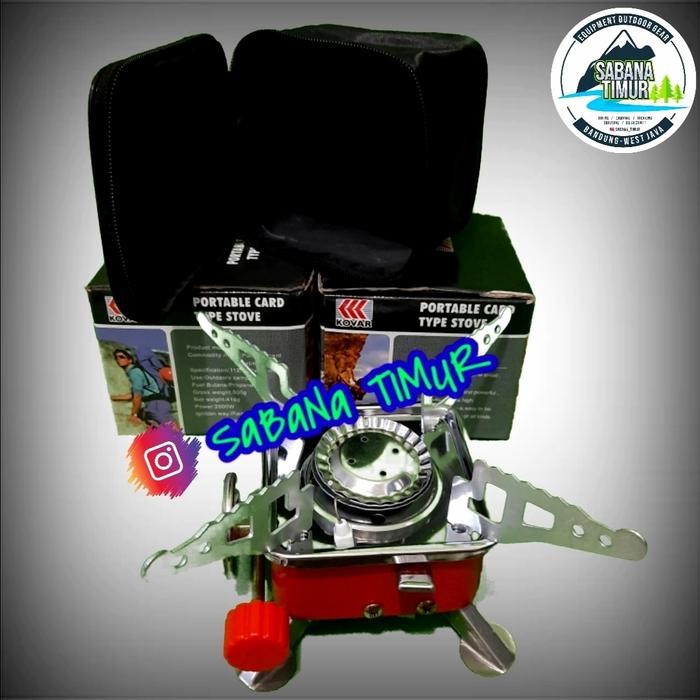 Kompor Camping kemping hiking portable gas alat gunung kotak kecil