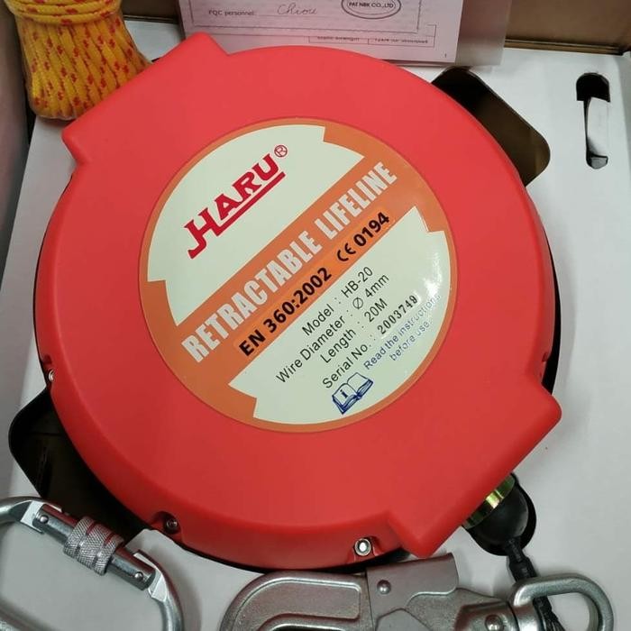 Safety equipment retractable lifeline HARU 20m