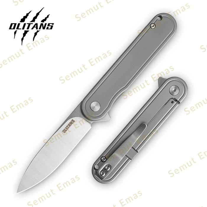 Olitans AL-T025 D2 EDC Folding Knife Titanium Alloy Handle