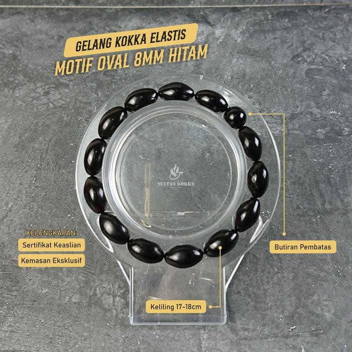 GELANG KESEHATAN KAYU KOKKA KAUKAH - GELANG KOKKA ORIGINAL OVAL KARET ELASTIS