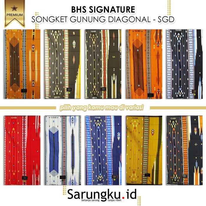 SARUNG BHS SIGNATURE SONGKET GUNUNG DIAGONAL - SGD