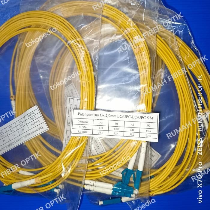 Ready Patch Cord Lc-Lc 5 Meter Duplex / Singlemode Shopee