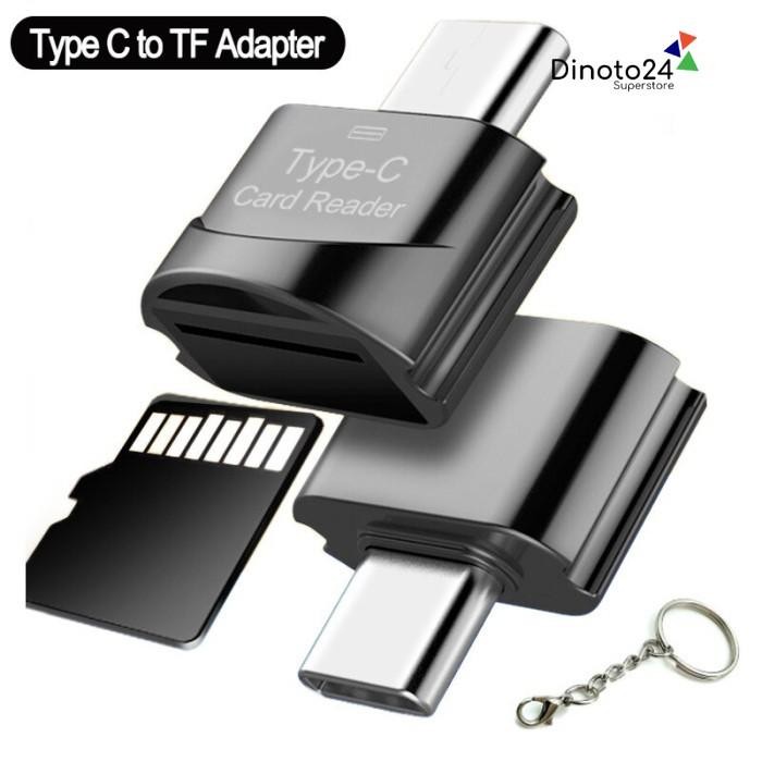 Mini Otg Usb Type C To Micro Sd Card Reader Black
