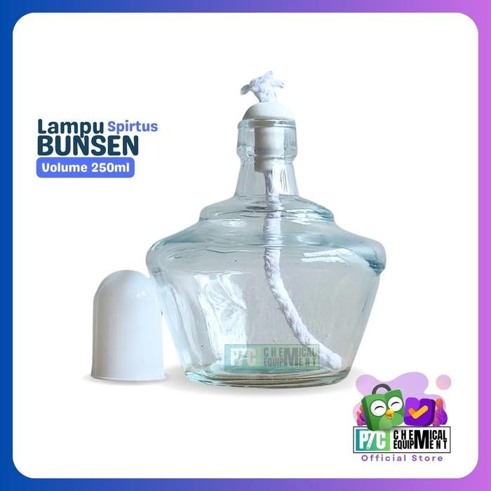 Pilihan- Bunsen Kaca Lampu Spirtus 250 Ml Pemanas Bunsen Burner 250 Ml