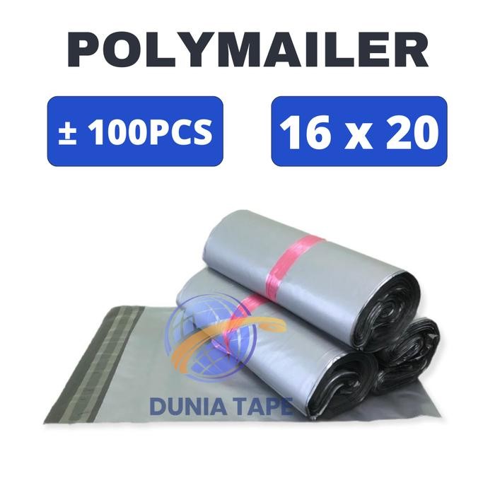 

PLASTIK POLYMAILER 16 x 20 SILVER ABU Packaging Kantong Online Shop