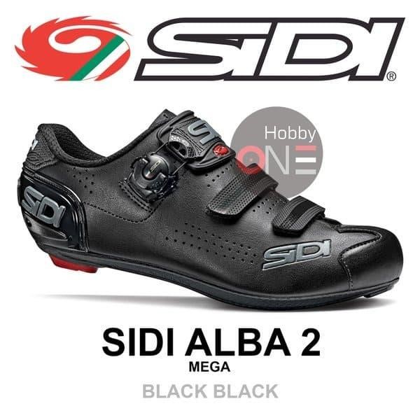 ORIGINAL Sidi Alba 2 MEGA Road Shoes - BLACK BLACK READY STOCK