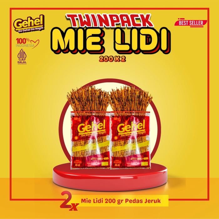 

Pilihan- Twinpack Mie Lidi 200Gr - Cemilan Pedas Jeruk