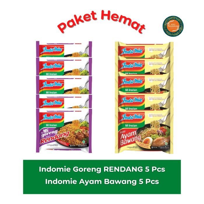 

Pilihan- Paket Indomie Goreng Rendang 5 Pcs + Indomie Kuah Ayam Bawang 5 Pcs