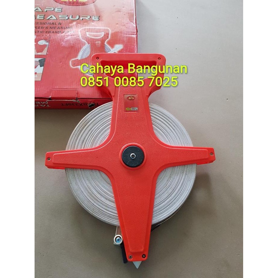 Bagus Meteran Gulung Rol Tanam Tancap Tanah Tape Measure 100M 100 M Meter Terlariss 