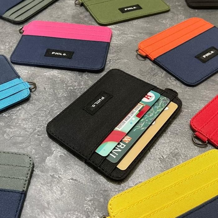 

jjm - Dompet kartu tipis - card wallet - simple wallet navy grey PHWL126