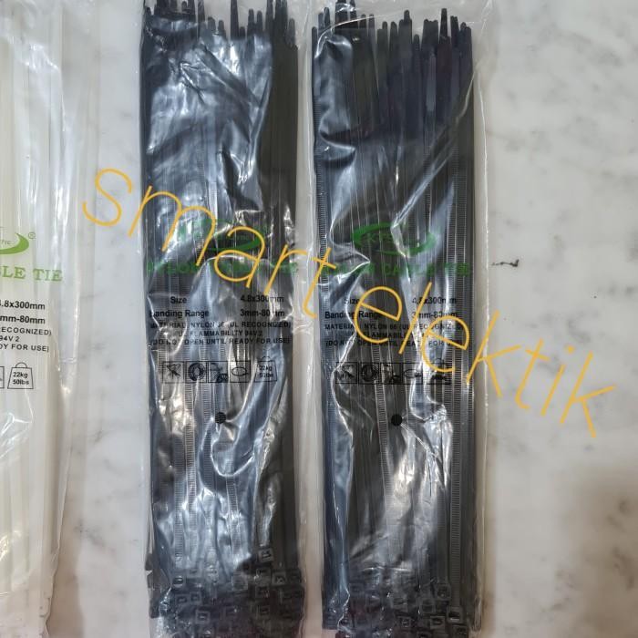 

jjm - Kabel ties 4.8mmx30cm hitam / tali tis 4.8 mm x 300mm / tali tis 30cm
