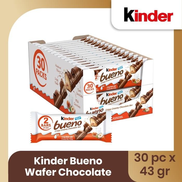 

Kinder Bueno Wafer Chocolate 43gr - 1 Carton