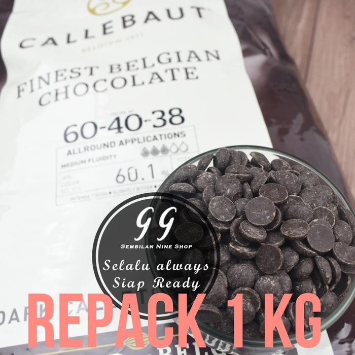 

CALLEBAUT 1 KG 60.1% Dark Couverture Chocolate 60% 6040 604038 Cokelat