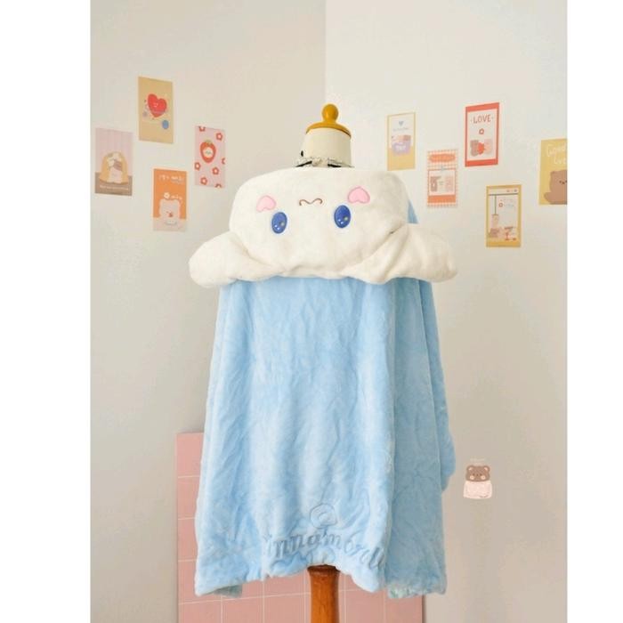 Selimut Hoodie My Melody Kuromi Cinnamoroll Sanrio Karakter.