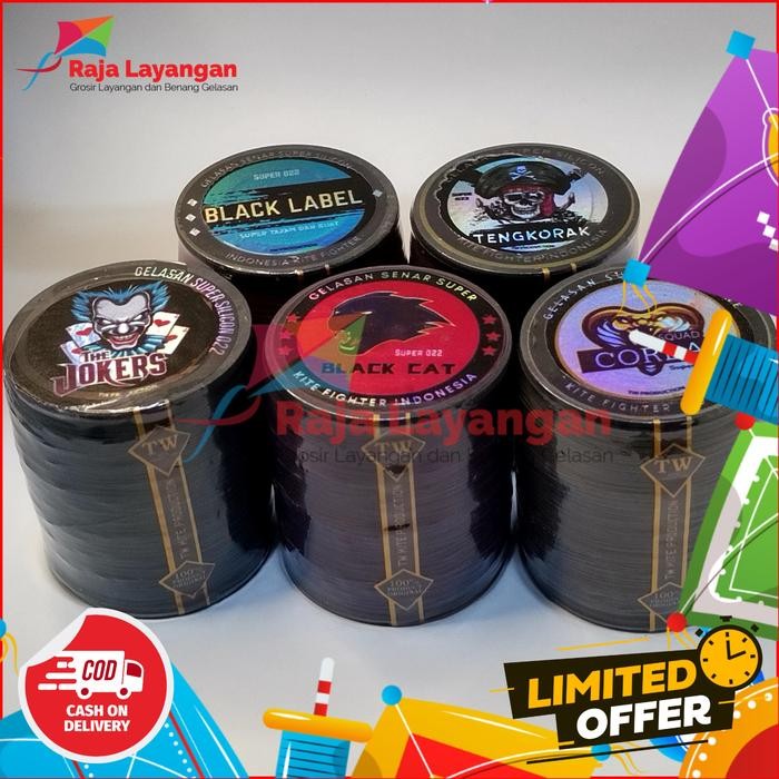 Raja Layangan - Benang Gelasan Black Label / The Joker / Black C