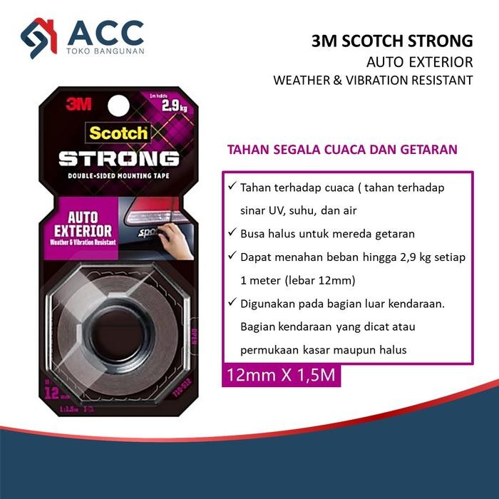

Pilihan- 3M Scotch Auto Exterior Perekat Mobil Double Tape 12Mm X 1.5 Meter
