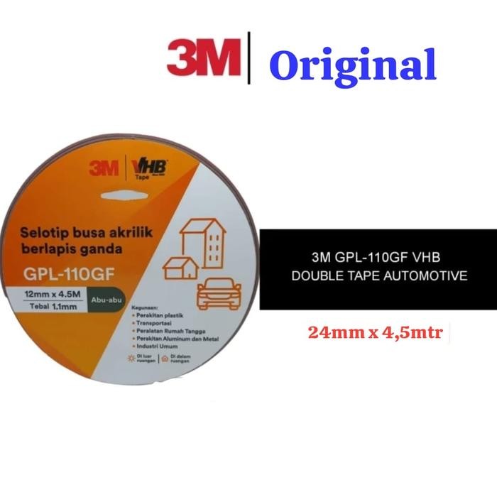 

Pilihan- 3M Double Tape Vhb,Size:24Mm X 4,5M
