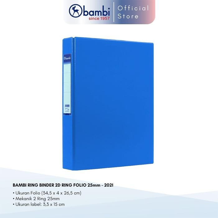 

Pilihan- Bambi Ring Binder Folio 2 Ring Type D All Color Medium Size 25 Mm Original