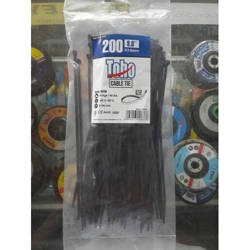 

Pilihan- Toho Cable Kabel Tali Ties Tie Tis 3.6 Mm X 200 Isi 100 Putih Hitam