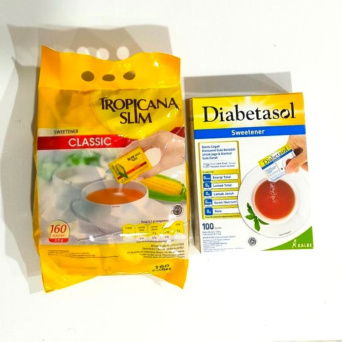 

Pilihan- Tropicana Slim Classic 160 Sachet/Sweetener