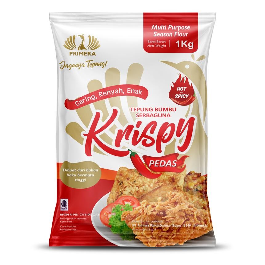 

Pilihan- Primera - Tepung Krispy Serbaguna Rasa Pedas 1,000G Ayam Kuning