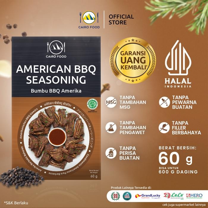 

Pilihan- Bumbu American Bbq Sehat Tanpa Msg, 100% Rempah MurniCairoFood